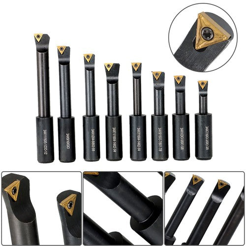 DURAFORCE 90 Degree 3/4" Shank Indexable Boring Bars Round Shank Boring Bars 8 PCS