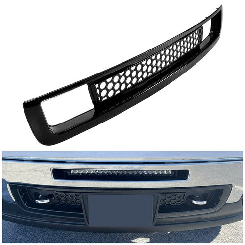 Lower Bumper Mesh Grille Gloss Black for 07-13 Sierra 1500 Denali Pickup