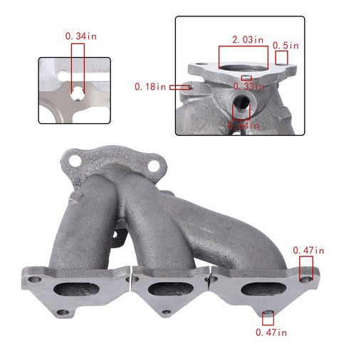 DURAFORCE Right Exhaust Manifold w/ Gasket for Chevrolet Traverse 2009 2010 2011-2017 3.6L