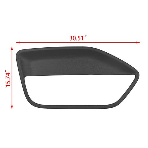 2pcs Front Door Panel Black Insert Hard Cover Kit for 05-09 Ford Mustang