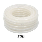 DURAFORCE High Pressure Water Hose 50FT Braided Clear PVC Vinyl Tubing 1/2" ID 3/4" OD
