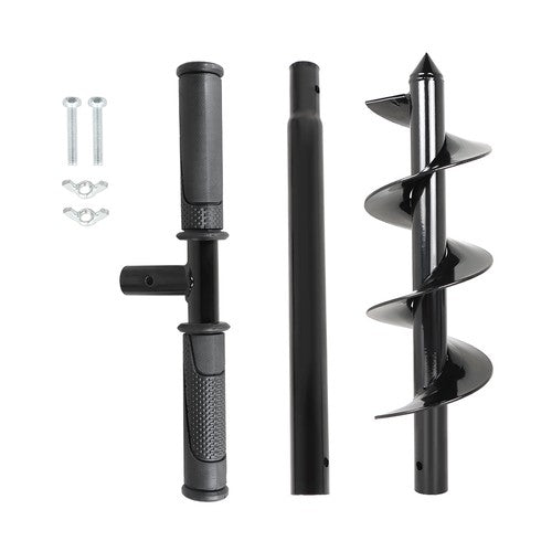 DURAFORCE Hand Operated Auger Drill Bit for Planting, T Shaped 4"X24" Garden Auger