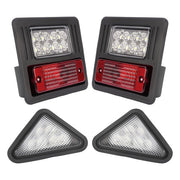 DURAFORCE 4x LED Headlight Tail Exterior Light Kit For Bobcat Skid Steer Loader Plastic