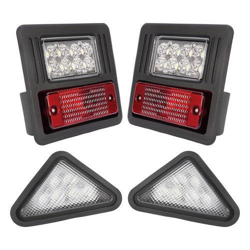 DURAFORCE 4x LED Headlight Tail Exterior Light Kit For Bobcat Skid Steer Loader Plastic