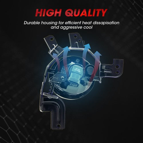 DURAFORCE Fog Light Assembly for 2007 2008 2009 for Honda CRV Switch Wiring Kit Clear