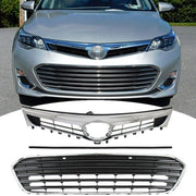 DURAFORCE Front Hood Bumper Upper Lower Grille 2PCS for 2013-2015 for Toyota Avalon
