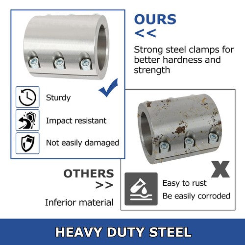 4 Steel Tube Clamps Weldable Bolt On 1.75 Inch 1 3/4 Inch Roll Cage Mounts