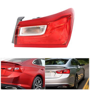 DURAFORCE Outer Tail Light Passenger RHSide For 2016-2021 Chevy Malibu Halogen Red Lens