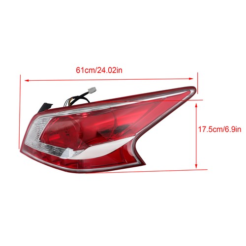 DURAFORCE Passenger Right Side Tail Lamp Assembly LED For Nissan Altima 2013 Replacement