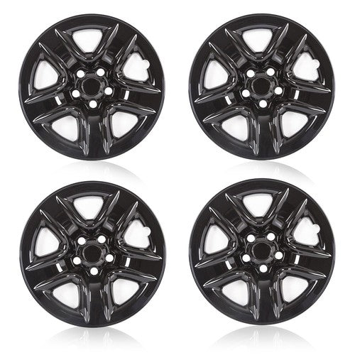 DURAFORCE Black Wheel Skins Hub Caps Full Rim Covers For Toyota RAV4 2006-2012 4 Pack 17 Inch