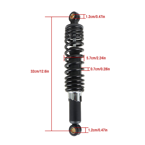 DURAFORCE 12.6'' 320mm Motorcycle Rear Shock Absorber Suspension For Honda Suzuki ATV