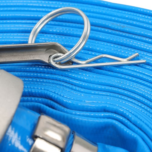 DURAFORCE 1-1/4" x 100' Pvc Backwash Discharge Hose For Swimming Pools W/ Pin Lug Fittings