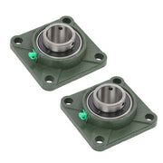 DURAFORCE 2 × UCP209-28 Pillow Block Flange Bearing 1-3/4" Bore 4 Bolt Solid Base
