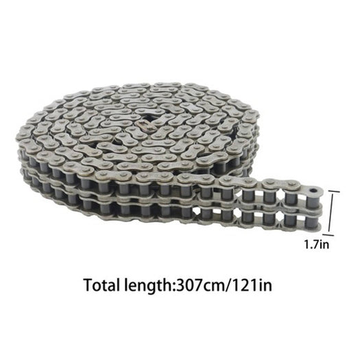 DURAFORCE #60-2 Double Strand Duplex Roller Chain 10 Ft with 2 Connect Links