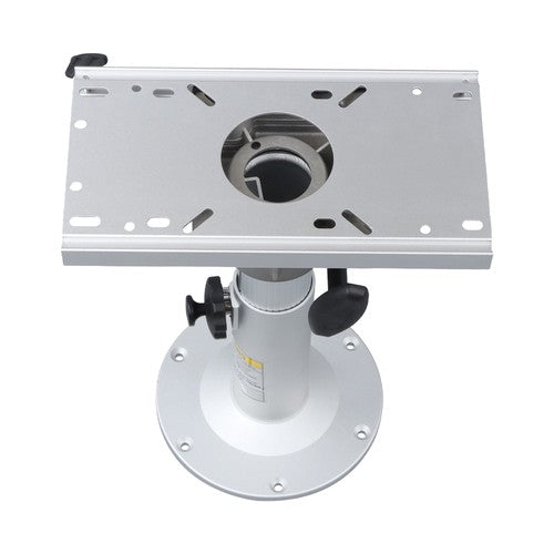 DURAFORCE Aluminum Marine Seat Pedestal 13"-19" Adjustable Height Locking With Slide Base