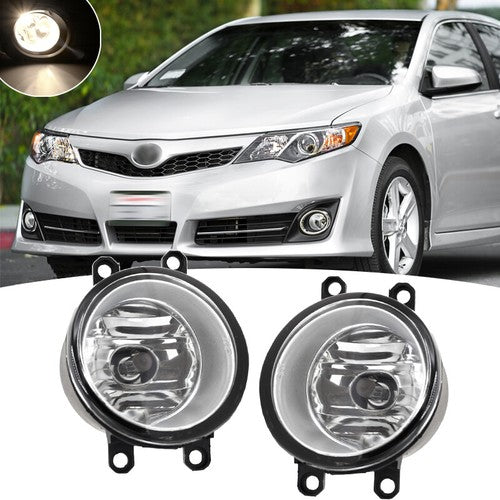 DURAFORCE Front Bumper Halogen Fog Light Lamps Left & Right for Toyota Camry SE 2012-2014