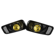 DURAFORCE For 1999-2000 Honda Civic Front Bumper Yellow Lens Halogen Fog Lights Lamp