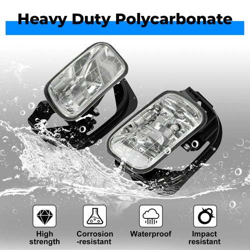 For 09-12 18 Dodge Ram 1500 2500 3500 Bumper Fog Lights Driving Lamps W Bracket