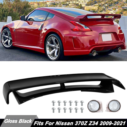 DURAFORCE Rear Trunk Spoiler Wing For Nissan 370Z Z34 2009-2021 Nismo Style Gloss Black