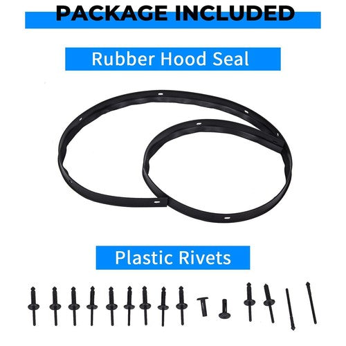 Fit For 08-22 Dodge Challenger Front Bumper Hood Weatherstrip Seal With Rivets