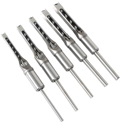DURAFORCE 7 Pcs Woodworking Square Hole Mortise Drill Bit High Speed Steel Chisel Bit