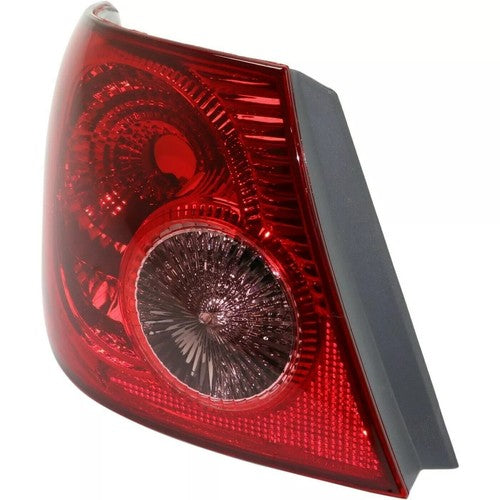 DURAFORCE 4PCS Rear Tail Lights Lamp Clear & Red Lens for 2003-2008 for Toyota Corolla
