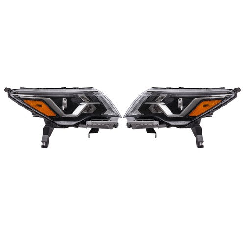 DURAFORCE Headlights Assembly Set For Nissan Pathfinder 2017-2020 Halogen W/LED DRL Pair