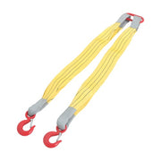 DURAFORCE 2 PCS 3.3ft Lifting Slings Straps with Hooks Two Leg Rigging Straps 4410 lbs