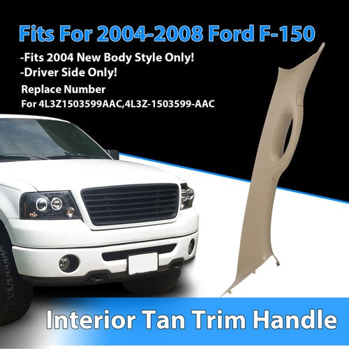 Left Driver Front A Pillar Trim Tan Interior Handle for 2004-2008 Ford F-150