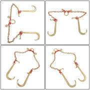 DURAFORCE 5/16" x 2' V Type Towing G80 Chain Bridle with 15" J and Grab Hooks Steel