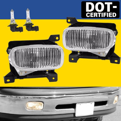 DURAFORCE Front Fog Driving Lights Clear Lens Bulbs For Toyota Tundra 2000-2006 LH RH