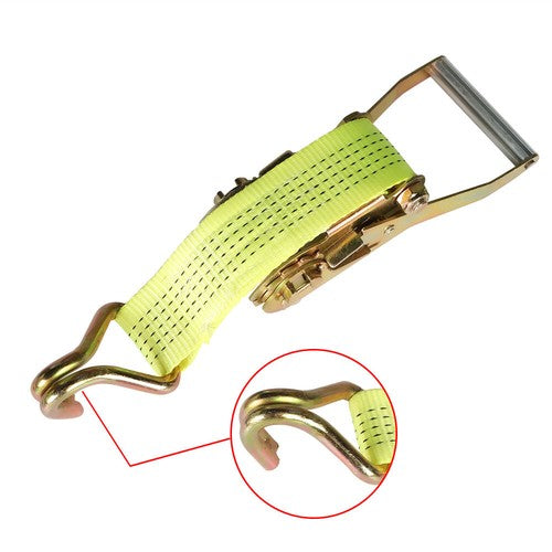 DURAFORCE 8-Pcs 2" x 15 Ft Ratchet Straps With J Hook 5000 Lbs Heavy Duty Tie Downs