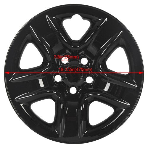Black Wheel Skins Hub Caps Full Rim Covers For Toyota RAV4 2006-2012 4 Pack 17 Inch