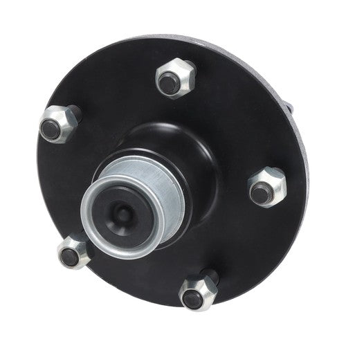 DURAFORCE 2PC Pre-Assembled 5 x 5.5" Trailer Hub Kit & Flange #84 Spindle With Bearing Kit