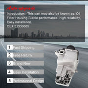 DURAFORCE For 2006-2013 BMW 128i Z4 Volvo S60 C30C70 31338685 Oil Filter Housing