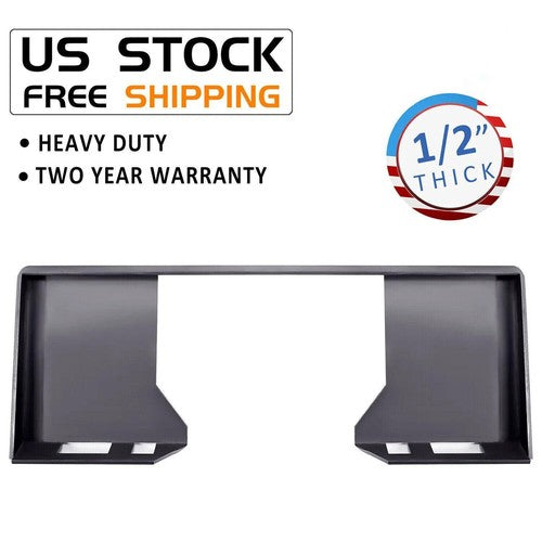 DURAFORCE 1/2" Skid Steer Mount Plate Adapter Loader Quick Tach Attachment For Bobcat