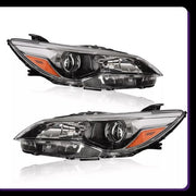 DURAFORCE For 2015-2017 Toyota Camry LE SE Left+Right Halogen Headlamp Black Headlight Set