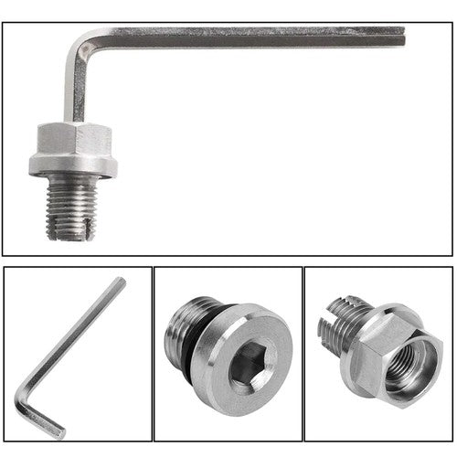 DURAFORCE M12.1-1.25x15mm Oil Drain Plug Self-tapping Piggyback Stainless Steel Repair Kit