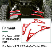 DURAFORCE For Polaris RZR XP 1000 / Turbo 2014-2023 Red High Clearance Steel Front A Arms