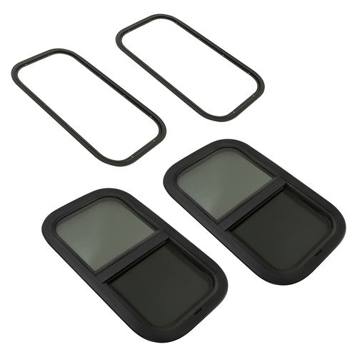 2 Pack 12 x 22 x 1-1-2 Wall Vertical Sliding RV Window Cargo Trailer With Trim Kit