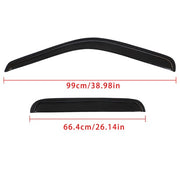 DURAFORCE Window Visors Rain Guards For Ford F250 F350 F450 F550 99-16 Super Duty Crew Cab