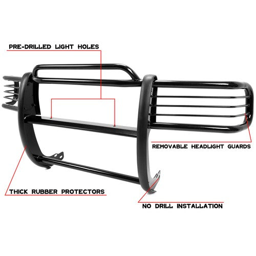 Bull Bar Grille Guard Black Steel Power Coated for Isuzu Rodeo Amigo 1998-2004