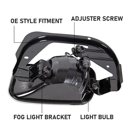 For 09-12 18 Dodge Ram 1500 2500 3500 Bumper Fog Lights Driving Lamps W Bracket