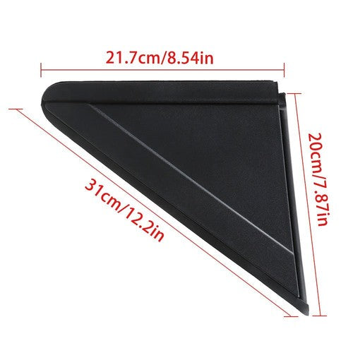DURAFORCE For Grand Caravan 2008-20 Mirror Flag Applique Plastic Right Side Black