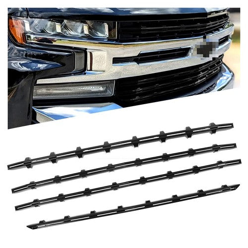 DURAFORCE Black Grille Insert Trim Grill Overlay for 2019-2021 Chevy Silverado 1500 LT RST
