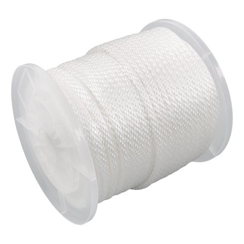 DURAFORCE 5/16 Inch 250ft White Nylon Solid Braid Rope | High UV & Abrasion Resistance