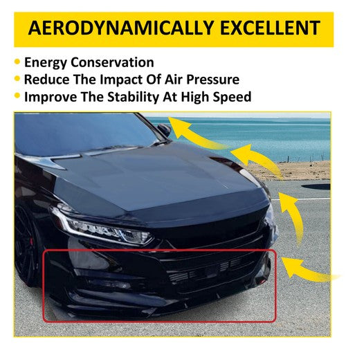 Front Bumper Lip Spoiler Splitter for 18-20 Honda Accord Sport Glossy Black