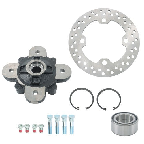 DURAFORCE Front Wheel Hub Bearing Studs Brake Rotor For Polaris Ranger 570 900 1000 13-19