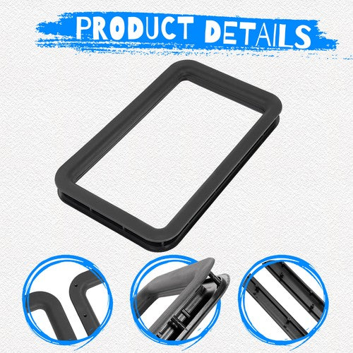 15.7 x 24.8 Black RV Entrance Door Window Frame for Camper Trailer
