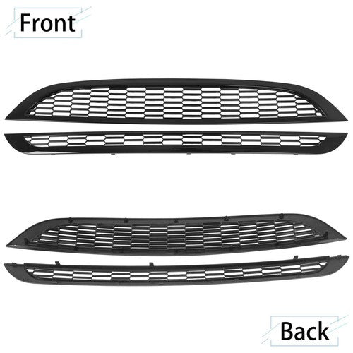 Honeycomb Mesh Front Grille Upper Lower For 2002 06 Mini Cooper S R50 R52 R53